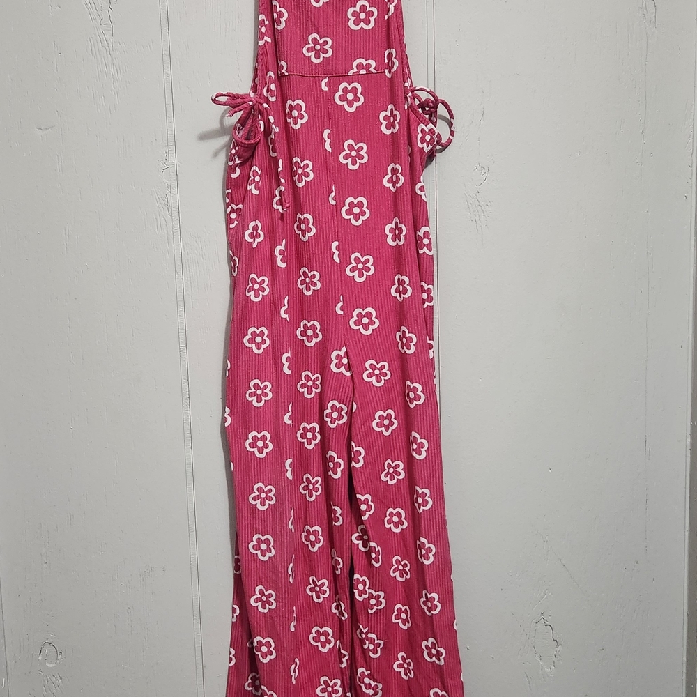 Pink Floral Jumpsuit